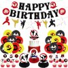 KEFAN Karate Birthday Party Decorations, Shiny Karate Taekwondo Birthday Banners, Cake Toppers, Table Centerpieces, Balloons, Karate Sports Party Supplies for Boy Girl Birthday Party
