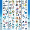 Ooopsiun Shark Temporary Tattoos for Boys - 12 Sheets Ocean Shark Birthday Party Decorations Supplies Favors for Boys Kids