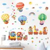 DECOWALL DS-8006P8024 Animal Train and Hot Air Balloons Kids Wall Stickers Wall Decals Peel and Stick Removable Wall Stickers for Kids Nursery Bedroom Living Room (Small) décor