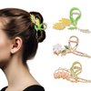 Giant Floral Hair Clasps: Matte Texture, Firm Hold Hair Clips for Thick Locks, Stylish Daisy Pattern.
