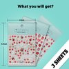 CESTSIREN Strawberry Lace Nail Art Stickers 3D Embossed Nail Decals for Nail Art Design Self-Adhesive Nail Accessories for Women Nail Art Supplies 3 Sheets