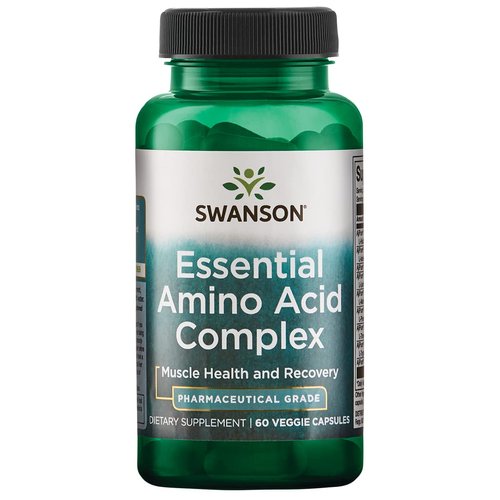 Swanson Ajipure 9 Essential Amino Acid Formula Pharmaceutical Grade 60 Veg Capsules