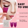 SOFITA 2 PCS Eyelash Applicator Tool. Eyelash Clamp Tool. Eyelash Tweezers. Lash Clip Applicator for Fake Eyelashes Lash Extension Tweezers for Lash Clusters False Lash Applicator Tool (Pink)