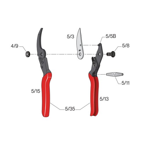Felco Pruning Shears (F 5) - High Performance Swiss Made One-Hand Garden Pruners