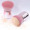 RUNGANG Nail Dust Brush, Nail Art Dust Powder Remover Brush, Nail Arts Dust Cleaner Brush, Soft Kabuki Cleaner Nail Duster Brush for Makeup Acrylic Nails- Pink