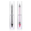 Tovip 2PCS Dual-Ended Nail Rhinestone Picker Wax Tip Pencil Pick Up Applicator Dual Tips Dotting Pen Beads Gems Crystals Studs Picker with Acrylic Handle Manicure Nail Art Tool