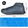 Shiwely Silicone Waterproof Shoe Covers, Upgrade Reusable Overshoes with Zipper, Resistant Rain Boots Non-Slip Washable Protection for Women, Men (XL (Women 11.5-14, Men 11-14), Black)