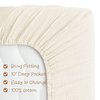Konssy Muslin Fitted Crib Sheets 100% Cotton Baby Crib Sheets for Standard Crib Mattress (28 X 52 Inches), Soft and Breathable for Boys, Girls (Cream)
