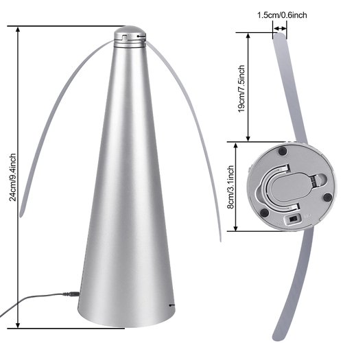 PIAOPIAONIU 1 Pcs Fly Fan for Outdoor Table Picnic Fly Fan and Food Fan Indoor Outdoor Meal for Party,Silver