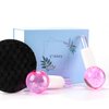 CIBLUTY Facial Ice beauty ball- 2PC Globes Pink Facial Roller for Cold or Hot Skin Massagers Globe Durable Quartz Glass for Face and Eye Rollers Reduce Puffiness