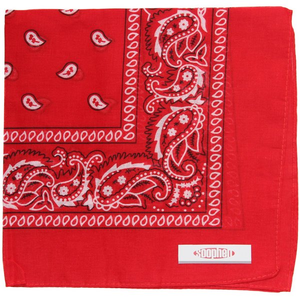 Soophen Paisley One Dozen Cowboy Bandanas (Red 22 X 22 in, 12-Pack)