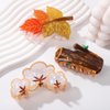 Autumn Leaf Shape Hair Claw Clip Colorful Non-Slip Hair Accessories for Medium Hair Women Girls