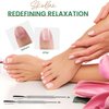 Skellax 4PCS Cuticle Pusher Double Ended Sharp Edge Spoon Shaped Set, Salon Quality Stainless Steel Metal Manicure Pedicure Nail Polish Remover Cleaner Tools for Fingernails Toenails