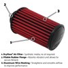 AEM 21-2057DK Universal DryFlow Clamp-On Air Filter: Round Tapered; 4 in (102 mm) Flange ID; 7 in (178 mm) Height; 5.75 in (146 mm) Base; 4.75 in (121 mm) Top