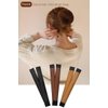 MYEAST 3-Piece Women's Hair Bun Maker Kids Ballerina Bun Shaper,French Donut Hair Fold Wrap Snap(1 Light Brown-1 brown-1 black）