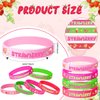 YYMYMGJ 24PCS Strawberry Party Favors Strawberry Themed Wristbands Silicone Bracelets for Baby Shower Sweet Berry Strawberry 1st Birthday Party Strawberry Party Summer Party Supplies Decorations