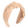 Etercycle Headband for Women, Knotted Wide Headband, Yoga Hair Band Fashion Elastic Hair Accessories for Women (khaki)