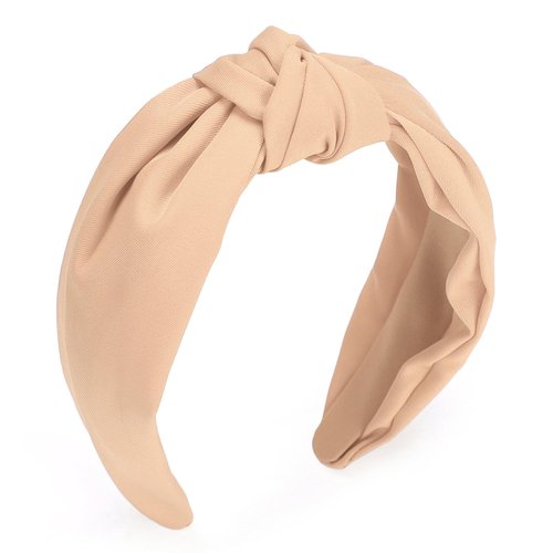 Etercycle Headband for Women, Knotted Wide Headband, Yoga Hair Band Fashion Elastic Hair Accessories for Women (khaki)