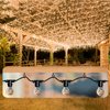 25 PCS Screw-in Hooks for Outdoor String Lights, Q Hangers String Light Hooks Outdoor for Outside, Swivel Hanging Basket Patio Light Hooks with Safe Buckle Screw in Planter Eye Hook for Wall Ceiling