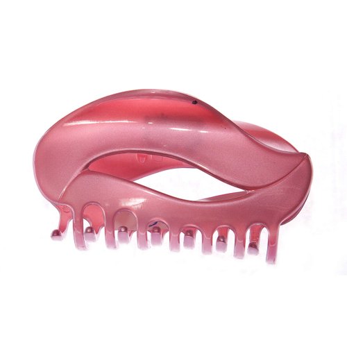 Caravan Caravan open swingie style hair claw made in france pink color