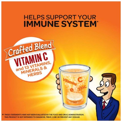 Airborne Zesty Orange Effervescent Tablets, 10 count - 1000mg of Vitamin C - Immune Support Supplement (Pack of 3)