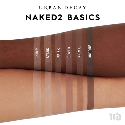 Urban Decay Naked2 Basics Eyeshadow Palette, 6 Taupe & Brown Matte Neutral Shades - Ultra-Blendable, Rich Colors with Velvety Texture - Makeup Set Includes Mirror & Full-Size Pans - Great for Travel