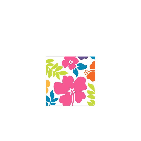 amscan Party Napkins, Hibiscus Beverage Napkins, Party Supplies, Multicolor, One Size, 100ct