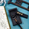 PH PandaHall Chinese Calligraphy Inkstone with Ink Stick Traditional Chinese Ink Stones Sumi Drawing Ink Dish Ink Well Ink Tray for Chinese New Year Couplets Traditional Calligraphy Practice Painting
