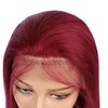 Dorabeauty Short Bob Wigs Color Burgundy #BURG Human Hair Lace Front Wigs for Black Women 130% Density 12" Inch Pre Plucked Hairline with Baby Hair