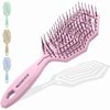 Detangling Brush - Organic Detangler Hair Brush For Women, Men & Kids, With Ultra-soft Bristles, Glides Smoothly Without Breakage. Vented Flex Dry and wet brush For Thick, Fine, Natural & Curly Hair