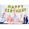 Gold HAPPY BIRTHDAY 3D Balloons Banner 16 Inch, Mylar Foil Letter Number Hanging Balloons, Reusable for girls boys adults,Surprise,Wedding, Celebration