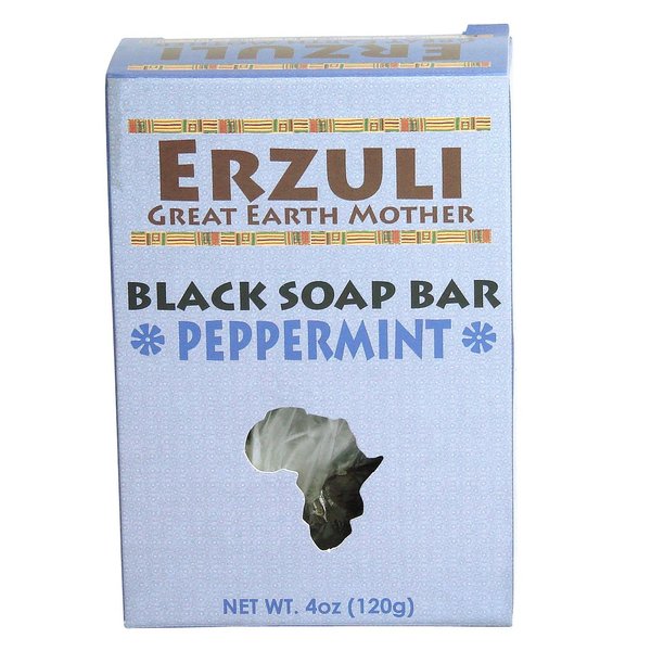ERZULI BLACK SOAP BAR-PEPPERMINT
