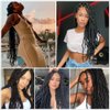 Soft locs crochet hair 24 inch 6 packs black faux locs crochet hair curly wavy crochet braids synthetic hair african hair extensions for black women (24 inch, 1B)