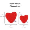 Midlee Plush Red Heart Valentine's Day Dog Toy (Small)