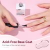 Makartt Extra Strong Base Coat Nail Polish, 15ml Long-Lasting Gel Base Coat Nail Gule for Nail Charms Press on Nails Soak Off LED Lamp UV Gel Base Coat Clear Foundation for DIY Home Gift for Women