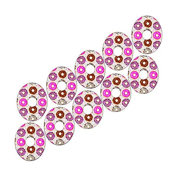 Rockadex Adhesive Patches - Compatible for Freestyle Libre Sensor, Freestyle Libre Adhesive Patch Precut Donuts Design Adhesive Patches with Split Backing, Easy to Apply x 10 Pack