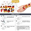 103 PCS German Germany Soccer Temporary Tattoos Birthday Party Decorations Favors Supplies Decor Germany Small Flag Pennant Stickers For Boys Girls Gift School Prizes Rewards