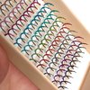 FQNing Glitter Lash Extensions Laser 12 Colored Mix Spike Eyelash Extension Professional Supplies 15mm 0.20 D (Mix-12 Colors)