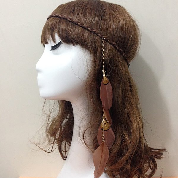 BlueSpace Headbands Boho Feather Dreamcatcher Hair accessories Indian Hippie Clothes Peacock Headpiece for Women Girls