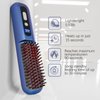 Cordless Hair Straightener Brush with LED Temperature Display, Portable Straightening Brush for Travel, Hot Comb Hair Straightener Comb for Women, USB Rechargeable Fast Charger Anti-Scald