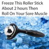 Vinyl Quote Me Roller Massage Ball - Ergonomic Handle Cold Warm Compression Temperature Keeper Stainless Steel Muscle Pain Relief Body Neck Shoulder Back Leg Calf Therapy Ice Heat Hot-Roller Stick