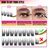 Lash Clusters 72Pcs Cluster Lashes D Curl Cluster Eyelash Extensions Mix10-16mm Individual Eyelashes Clusters Wispy DIY Eyelash Extension Thin Band For Makeup at Home by W(Lover D mix 10-16mm kit)