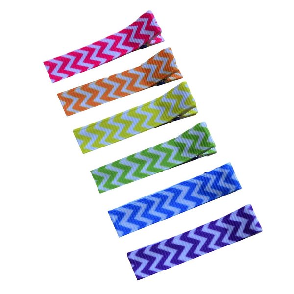 Chevron Children's No Slip Alligator Hair Clip Set