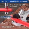 iCrimp PVC Pipe Cutter Cuts up to 1-5/8", Heavy-Duty Aluminum Ratchet Pipe Cutter Tool, Easy One-hand Operation Tube Cutter, PEX Cutting Tool for PEX, PVC, Platic Hose and Plumbing Pipe