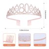 JasperKino 80th Birthday Sash and Tiara Set Rose Gold Birthday Sash Crown Birthday Party Favors Supplies for Birthday Party