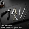 Toe Nail Clippers for Men, Professional Nail Clipper for Thick Nails for Seniors (Silver)-Wanmat
