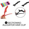 MRS GWEN HAIR & ACCESSORIES Rat Tail 5pcs Pin Tail CombS Anti-static Heat Resistant Fine-Tooth Sectioning Parting Styling Loc Comb & an Alligator Hair Clip (5 pcs Honey Orange)