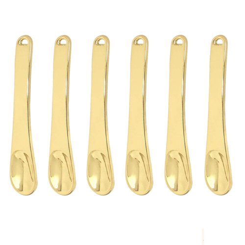Honbay 6PCS Mini Zinc Alloy Makeup Spatula Cosmetic Facial Cream Spoon Beauty Scoop for Mixing Makeup