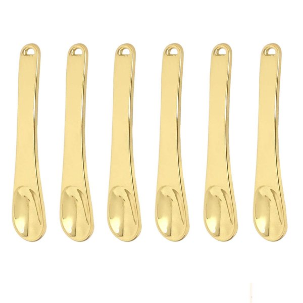 Honbay 6PCS Mini Zinc Alloy Makeup Spatula Cosmetic Facial Cream Spoon Beauty Scoop for Mixing Makeup