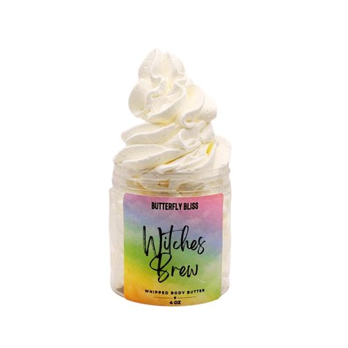 Witches Brew Whipped Body Butter – Spiced Fruity Halloween Scent – Shea Butter, Coconut Oil – Vegan Fall Skincare Gift – Paraben-Free Moisturizer – 4 oz Jar